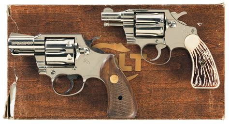 Collectors Lot Of Two Colt Snub Nose Double Action Revolvers A Colt