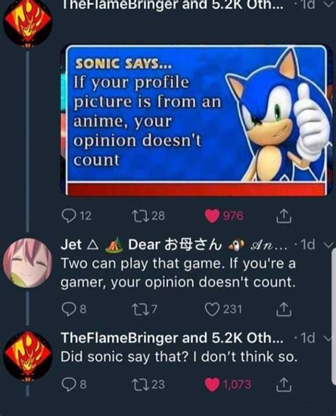 Memes Heflamebringer And 52k Oth 1d V Sonic Says