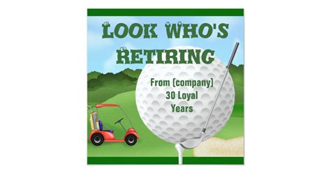 Funny Golf Retirement Invitations Template Zazzle