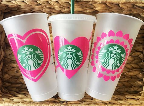 Custom Cheetah Print Starbucks Cold Cup Tumbler Valentines Day Easy