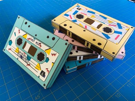Cassette Tape Box Diy Printable Pdf With Editable Text T Etsy Uk