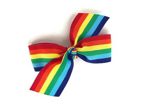 Rainbow Hair Bow Rainbow Bow Hair Bows Bows For Girls Etsy