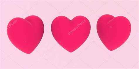 Velvet Realistic 3d Hearts En Inglés Corazón Romántico De San