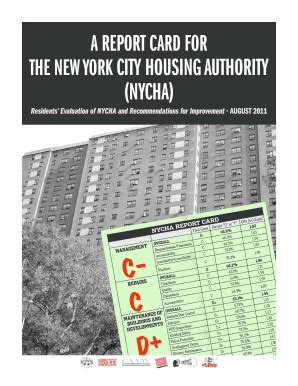 This site provides a first step in publicly reporting educational data so all interested parties. Fillable Online A Report Card for The New York City Housing Authority (NYCHA) Fax Email Print ...
