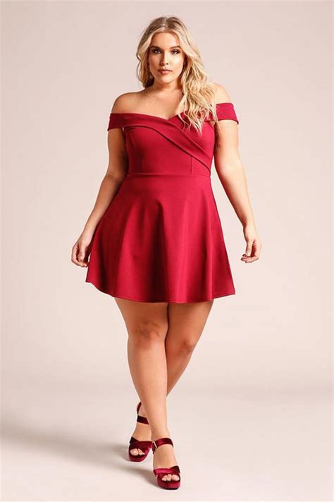 Hualong Sexy Short Red Plus Size Off The Shoulder Dress Online Store