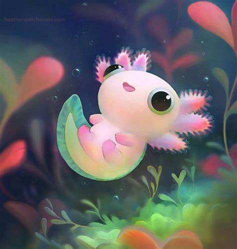 Axolotl Kawaii Cute Art Cute Drawings Axolotl Cute Images