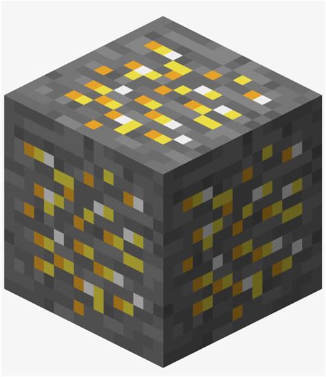 Gold Ore Minecraft Gold Ore Block Free Transparent Png Download