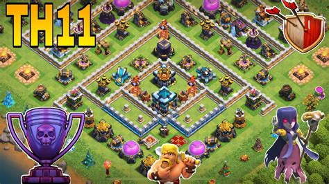 New Best Town Hall Trophy Farming Base Th Hybrid Base Th