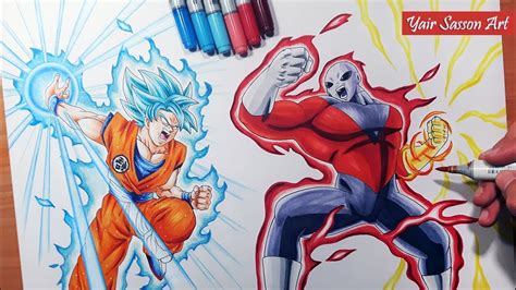 Speed drawing of jiren battle damaged from dragon ball super watch full video on my channel now ! Drawing GOKU Vs JIREN! - Dragon Ball Super Episode 109! - YouTube