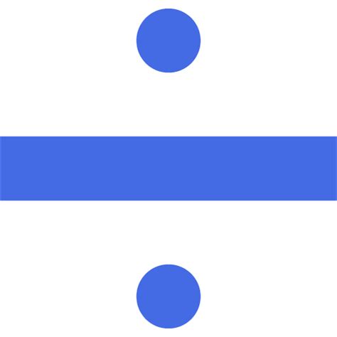 Royal Blue Divide Sign Icon Free Royal Blue Math Icons
