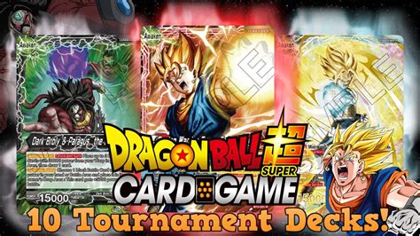 10 Dragon Ball Super Card Game Decks To Expect At Tournaments Youtube