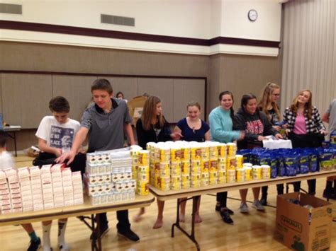 But fuel doesn't have to be the same ol' same ol'. Church youth group fills emergency food boxes for Meals on ...