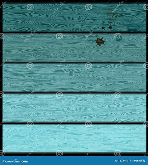 Vector Illustration Blue Wooden Planking With Blobls Stock Vector