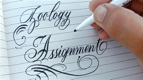 How To Write Zoology Assignment In Calligraphy Youtube