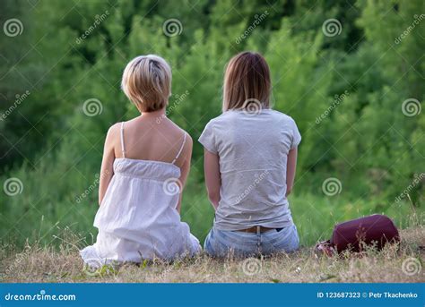 Two Lesbians In Nature Stock Image Image Of Friends 123687323
