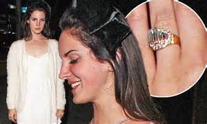 Lana Del Rey Flashes Huge Diamond Ring On Engagement Finger On