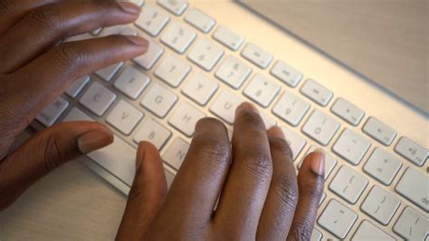 Young Woman Typing On Computer Keyboard Stock Footage Sbv 337157708