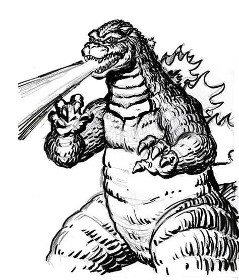 16 Kids Coloring Pages Godzilla