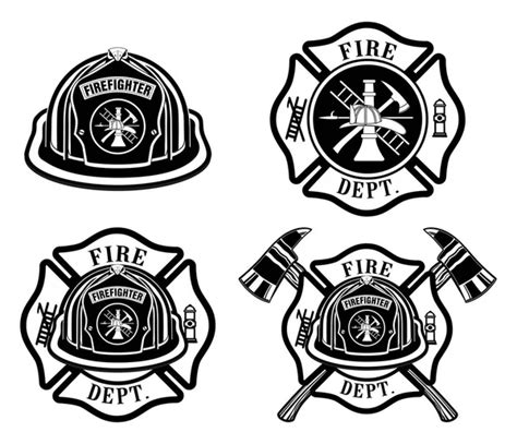 Firefighters Shield Clipart Vector