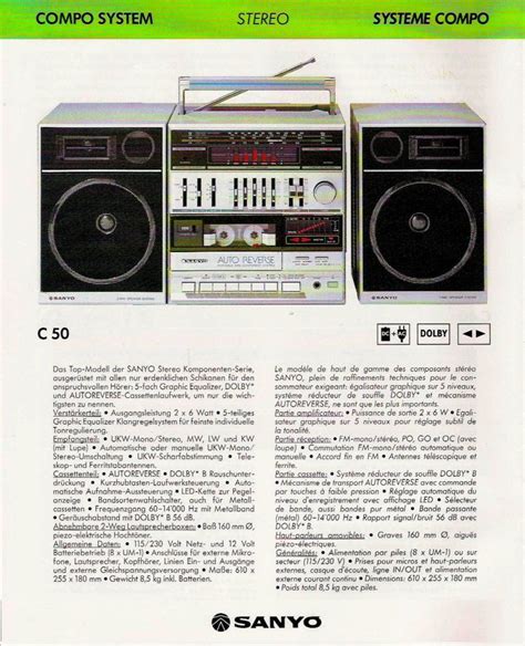 Sanyo C50 Stereo Compo System 1985 Sanyo Saab5ombxr