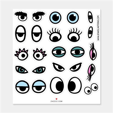 funny eyeballs cartoon eyes sticker set zazzle eye stickers cartoon eyes cartoon eyes drawing