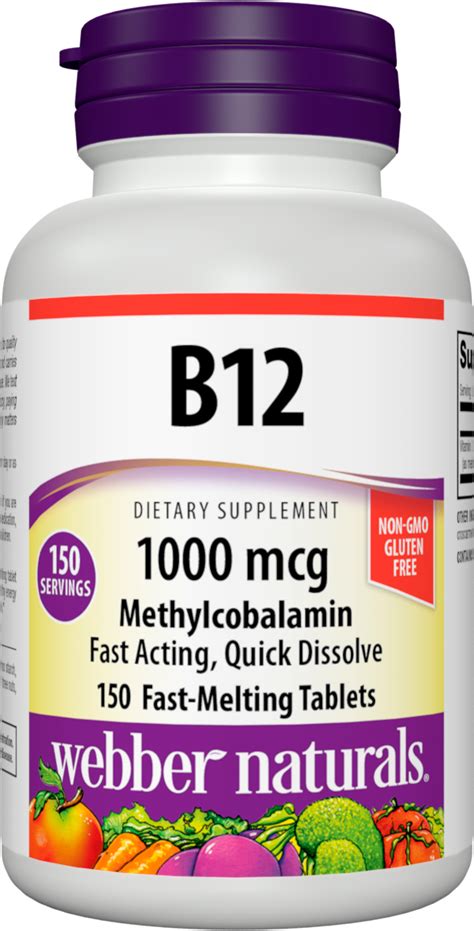 B12 Methylcobalamin 1000 Mcg Webber Naturals Us