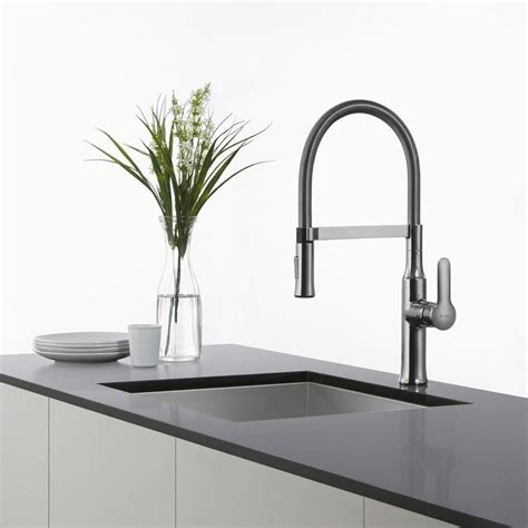 Commercial style faucets are ones that are used in professional kitchens and are much more durable, easy to clean, and versatile than the traditional here are the best commercial kitchen faucets you can buy in 2020, along with some pointers which may help you in your choice of the best faucet for. KRAUS Nola Flex Single-Handle Commercial Style Kitchen ...