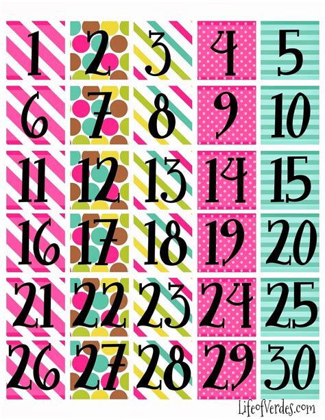 Free Printable Calendar Numbers For Classroom Month Calendar Printable