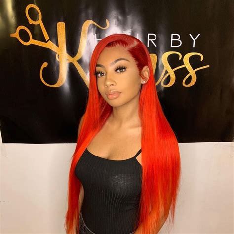 Hair By Kemss On Instagram Fire Red Into True Red ️😻💥 ️ Tanaimane