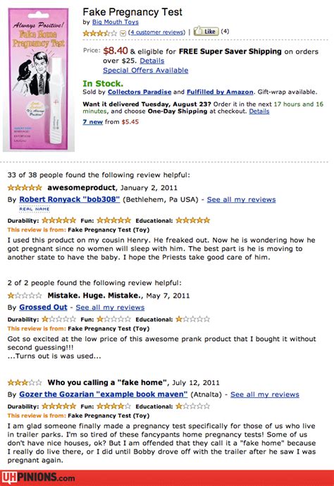If you see two lines appear, and bingo! UHpinions - Funny Reviews from Amazon, Yelp, etc.! - Real ...