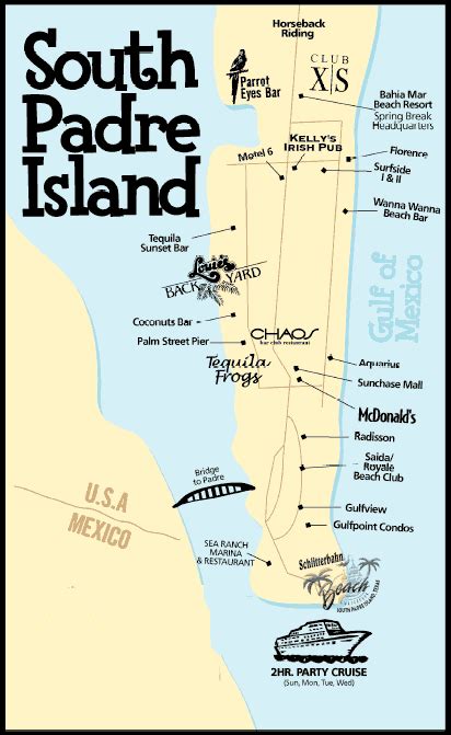 South Padre Island Beach Map
