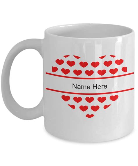 Personalize Heart Coffee Mug Valentines Day Mug