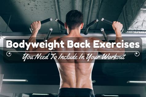 What Are The Best Bodyweight Back Exercises That You Need To Include In