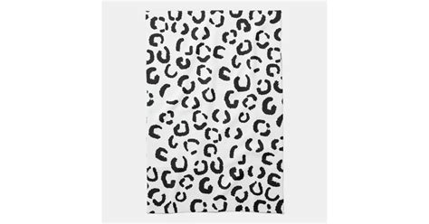 Black And White Leopard Print Pattern Kitchen Towel