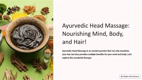 Ppt Ayurvedic Head Massage Nourishing Mind Body And Hair Powerpoint Presentation Id12555096