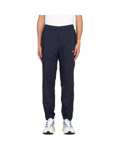 Champion Synthetic Nylon Warm Up Pants In Navy Blue For Men Lyst
