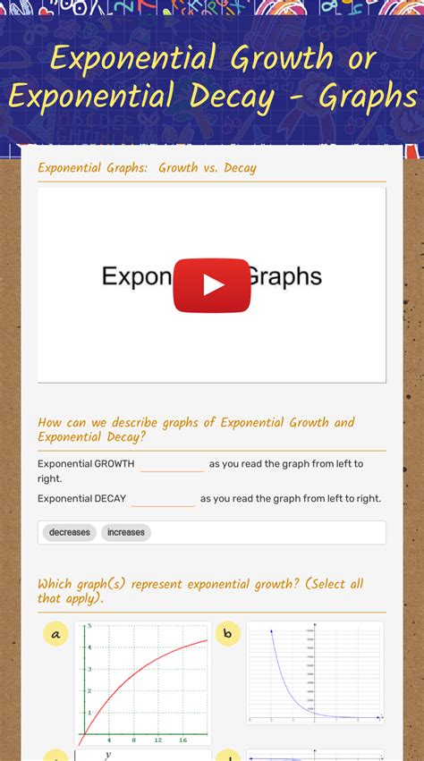 Exponential Growth Or Exponential Decay Graphs Interactive