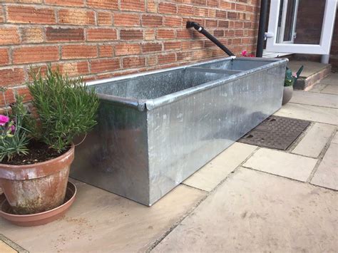 6ft Galvanised Water Trough Garden Planter Feature Raised Bed Garden