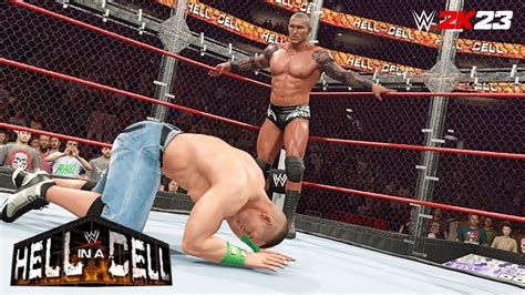 Wwe 2k23 Simulation Randy Orton Vs John Cena Hell In A Cell 2009 Highlights Youtube