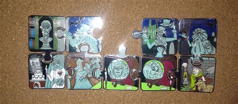 Hinged ''my adventure book'' pin opens to reveal ''stuff i'm going to do'' page. Haunted Mansion Puzzle collection - Disney Pins Blog