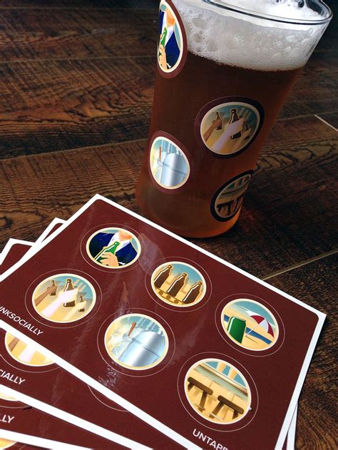 Untappd Our First Collection Of Badge Stickers Featuring The