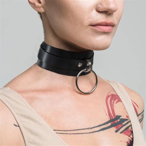Leather BDSM Collar / Submissive Collar for Women | Etsy