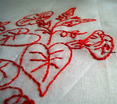 Royces Hub Basic Embroidery Stitches Back Stitch In Redwork Embroidery