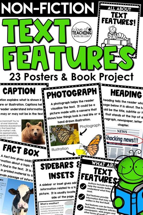 Non Fiction Text Features Posters And Book Project Give Your Students