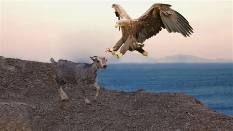 Can Eagle Attack Goat At Rock Mountain Youtube