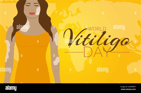 World Vitiligo Day Yellow Background Design Stock Vector Image And Art
