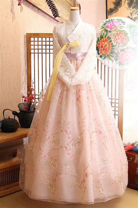 Us Off Popular Women Hanbok Dress Korean Traditioanl Bride Wedding Fushion Lace