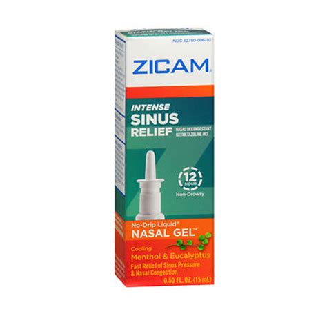 Zicam Zicam Intense Sinus Relief No Drip Liquid Nasal Gel Buy Indian Products Online