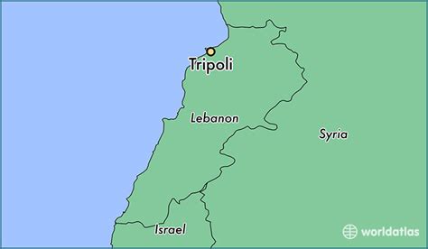 Where Is Tripoli Lebanon Tripoli Liban Nord Map