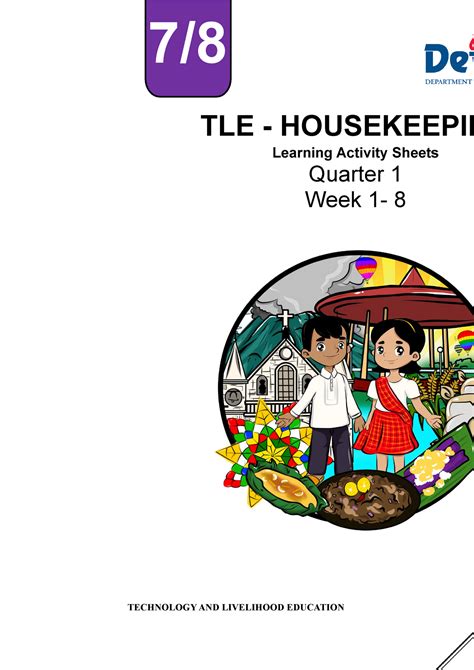 Houskeeping Q1 Week 1 8 Tle Housekeeping Learning Activity Sheets